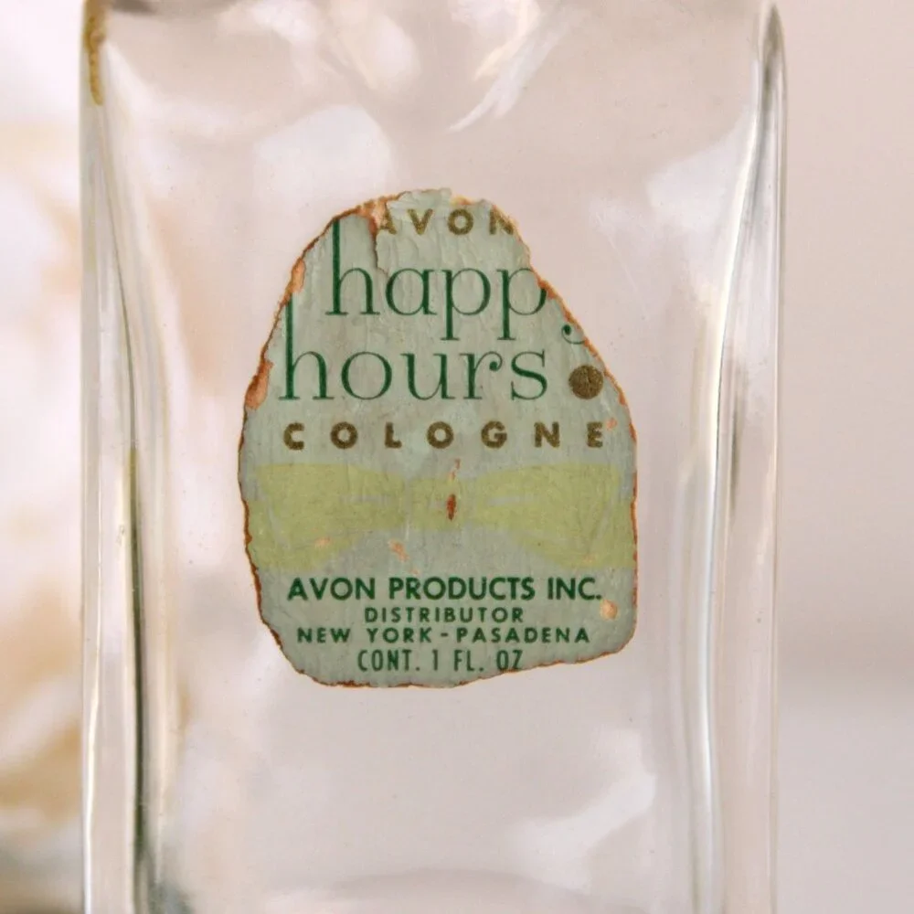 Vintage 1940s Avon Happy Hours Cologne Bottle, 1 oz, Collectible Fragrance - Picture 2 of 10